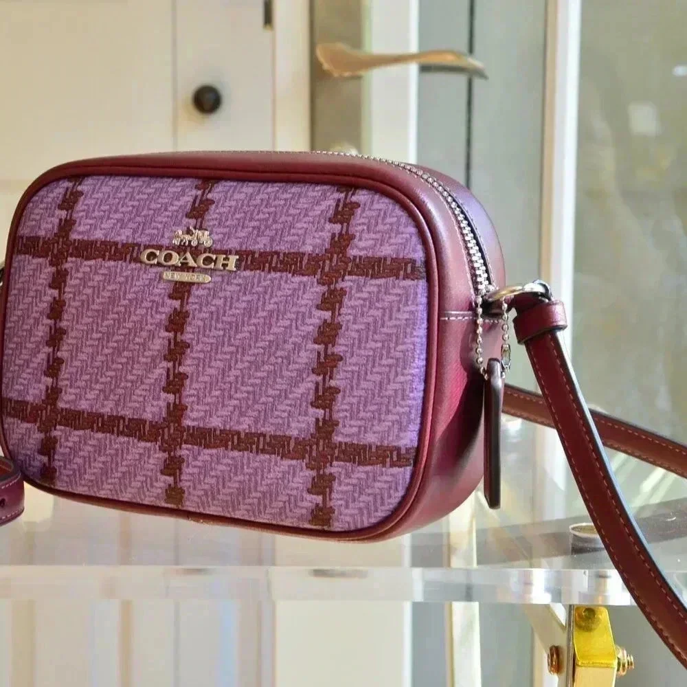 Coach CN758 Mini Jamie Camera Bag With Plaid Print